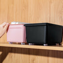 4pcs Storage Box Pulley Caster Self-Adhesive Unidirectional Wheel (White) A