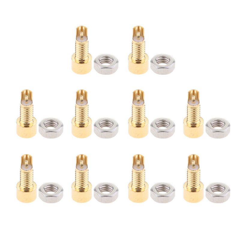 10X Earphone MMCX Female Crimp Connector Socket & Screw  Straight Copper