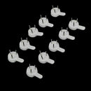 20pcs Small Plastic Hard Wall Picture Frame Hooks Hangers 3-Pin White T6E7 U1U1