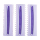 3Pcs Pastry Icing Comb Set Spatulas Scraper Cake Baking Decorating Tool NJ3C