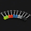 20 Pcs Mixed Cube Dice Lip Ear Studs Rings Tragus Labret Body Piercing Bars Delu