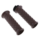 Brown Cafe Racer Motorcycle Handlebar Grips 7/8'' 22mm Diamond Custom