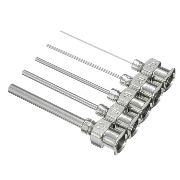 5Pcs Gauge Blunt Stainless Dispensing Syringe Needle Tip 12/16/18/20/25/38G