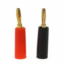 4 Pcs Screw Type Audio Speaker Connector Banana Plug Red & Black D1V2
