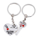 2pcs/lot Heart-shaped keychain Couple Valentine's Day Lover Gift Secret love BX