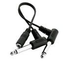 3.5mm 1/8" Stereo Female To Dual 6.35mm 1/4" TS Mono
