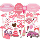 20pcs Hawaii Beach Seaside Babyshower Girl Pink Photo Booth Props Flamingo
