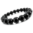 12mm Natural stone Buddha beads bracelet with a black velvet bag 10 * 12cm  S2C8