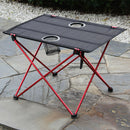 Folding Aluminum Camping Picnic Table Dining Desk Outdoor Gear Orange