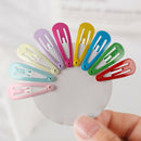 120Pcs 40 Colors Snap Hair Clips Barrettes Bulk Candy Color F. Girls Accessories