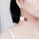 Metal Dangle Drop Earrings Rolling Tissue for Women Ear Hook Jewelry Gift