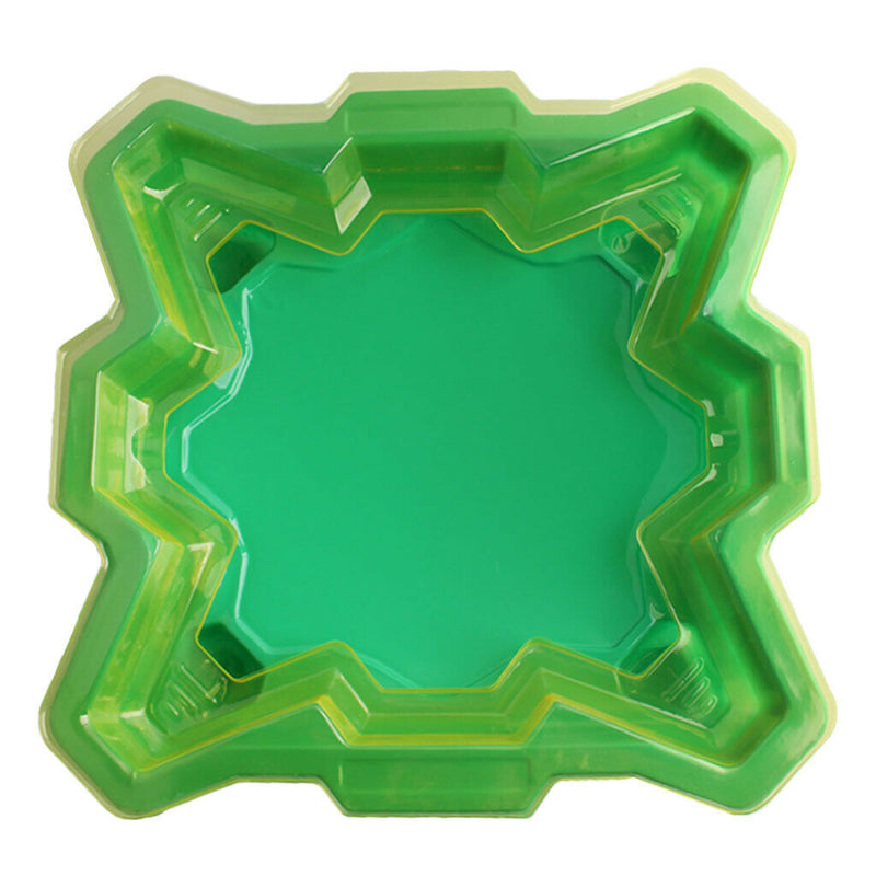 Plastic Burst Gyro Combat Arena Spinning Top Stadium Plate with Cover Green
