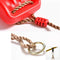 Outdoor Swing Set Seat With Rope Red