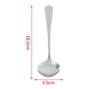 Solid Polished Stainless Steel Set of 2 Round Soup Spoons I1L9