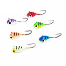 6Pcs Ice Fishing Hook Jig Banana Shaped Lead Head Hook Hard Lure Bait Jig L