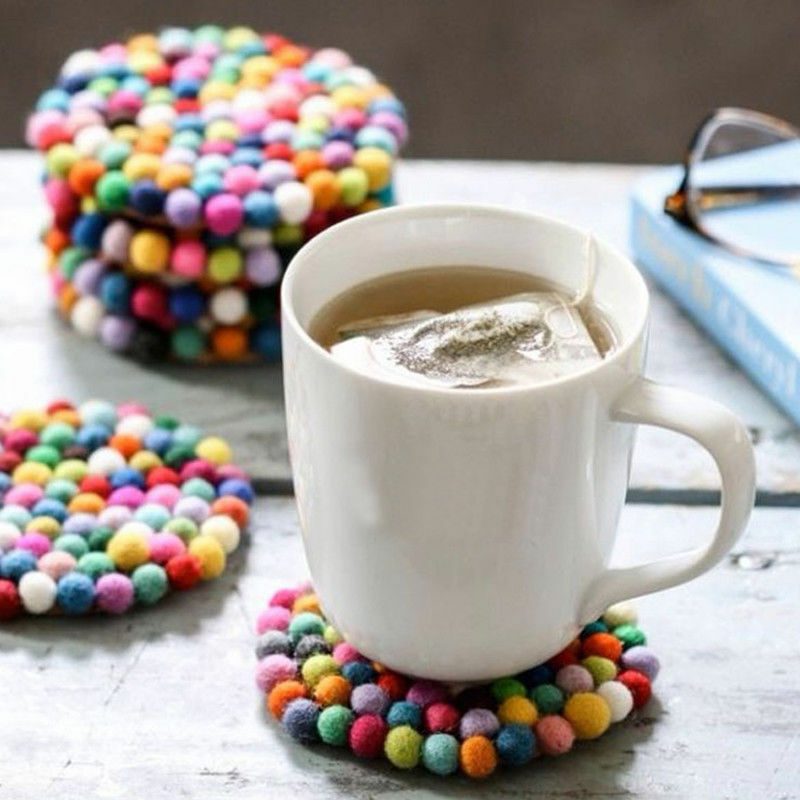 100x Colorful Sparkly Glitter Tinsel Pompom Balls Small Pom Ball Pet Cat Toys