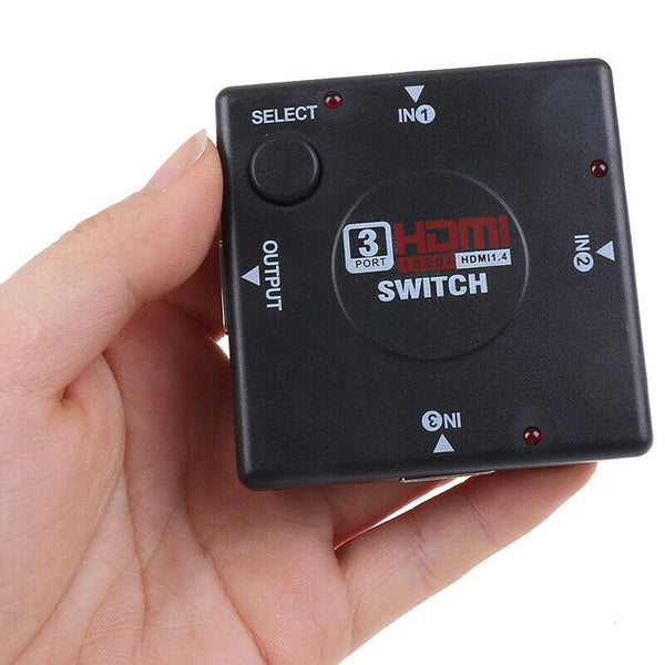 Hdmi 3 Port Switch AUTO Switcher Splitter Selector HUB Box Cable HDTV 2160P OZ