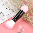 1pc Professional Blush brush Nylon Make up Brushes Two Head Brush With Sponge