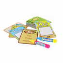 English Learning Card Magic Water Drawing Card with 2 Magic Pens Letter Card  Q5