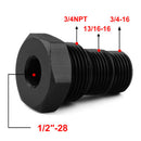 FJF1/2-28 to 3/4-16,13/16-16, 3/4NPT Automotive Threaded Oil Filter Adapter Bj