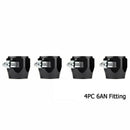 4Pcs Aluminum Hex Hose Finisher Clamp with Screw Band Hose End Cover 6AN