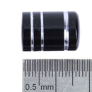 4pcs Aluminum Car Motorcycle Wheel Tire Valve Stem Caps Covers (Black)