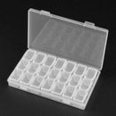 21 Slots Plastic Clear Manicure Accessory Storage Box Case Beads Organizer