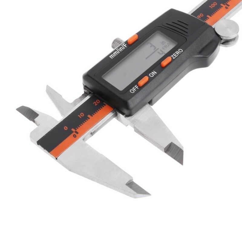 Electronic Digital Caliper Inch/Metric/Fractions Stainless Steel 0-6 Inch 150 mm
