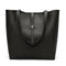 Women's Big Shoulder Bag Handbag Soft Leather Bag Stray Wallet Black Y7W5