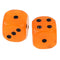 Orange Acrylic D6 Noctilucence Dices 6-Sided Point Spot Game Dice 25pcs/Pack