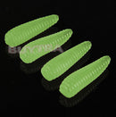 50Pcs 1.6cm Soft Plastic Fishing Lures Maggots Grubs Worms Baits Trout Bream3C