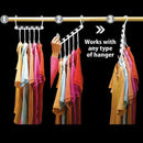 8hooks Hanger Coat Folding Space Shirts Clothes Holders Non-slip Household U1G9