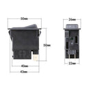 ABS+Metal 4Pins Fog Light Rocker Switch On Off Button Control for Car Truck