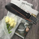 Men's Leather Belt Metal Buckle Automatic Clasp 39-43 inch  black