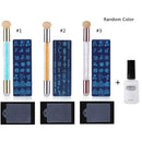 Fashion Nail Printing Art Template Pen Set Tool Anti-Overflow Glue