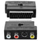 21 Pins SCART 3RCA S-Video Audio Video Adapter Converter with In/Out Switch NEW