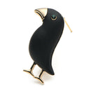 Crow Brooch Black Paint Bird Enamel Brooches Men Women Suits Dress Hat Coll F7A8