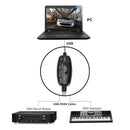 USB MIDI In-out Interface Cable Converter PC to Music Keyboard Adapter Wire