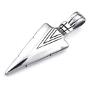 Jewelry Men's Pendant Necklace- Chain - Arrowhead - Stainless Steel - Fancy R4E5