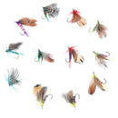 12pcs Fly Fishing Lure Set Style Insect Artificial Bait Feather Single Hook