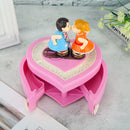 Retro Rotary Music Box Wedding Party Ornament Girl Valentine Gift (Pink) A