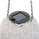 LED Solar Powered Light Garden Patio Party Decor Rattan Ball Lamp Warm Light