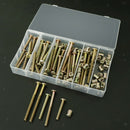 100pcs Bolts Nuts Kit, M6 Hex Socket Head Cap Screws Nuts W/Case