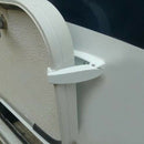 5 White RV Campers Motorhome Rounded Baggage Door Catch Compartment Clips L