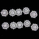 10pcs Clear Crystal Rhinestone Flower Shank Buttons DIY Sewing Crafts 22mm