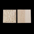 5 pcs Sculpte Wood square leaves European style Sculpture Wall lamp House D