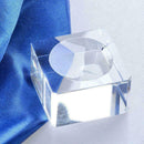 1X Crystal Clear Square Block Sphere Rocks Base Stand Favor Stone Holder Di S7D5