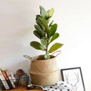 Foldable Rattan Hanging Flower Pot Planter Laundry Storage Basket Xmas Decor JR