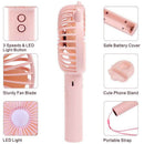 Small Portable Handheld Fan,1200MAH USB Battery Operated Mini Personal Fan