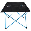 Folding Aluminum Camping Picnic Table Dining Desk Outdoor Gear Blue